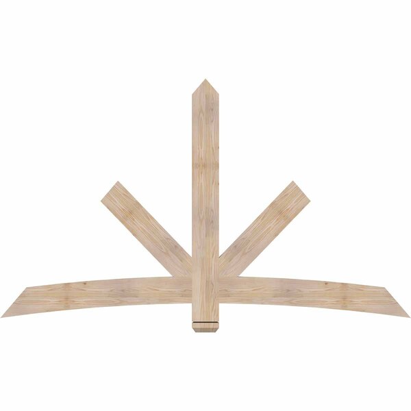 Ekena Millwork Alberta Smooth Timber Gable Bracket, Douglas Fir, 84"W x 49"H x 1 1/2"D x 5 1/2"F, 14/12 Pitch GBW084X49X0206ALB00SDF - main
